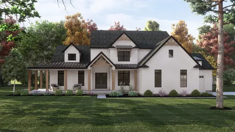 The Beringer II house plan, exterior view 5